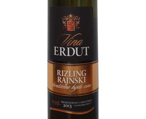 Riesling wijn - label voorkant fles