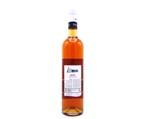 Pinot Noir rosé uit Kroatië, achterkant van de fles