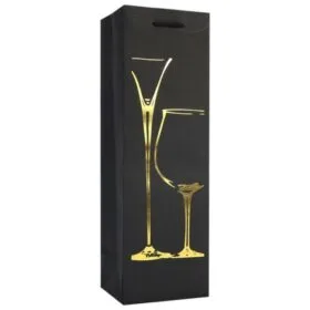 Boros táska borosüveghez díszdoboznak - fehér