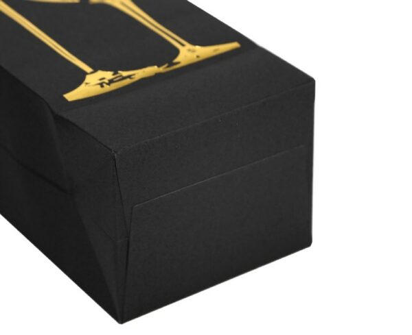 Onderkant van een wijntas voor een wijnfles als cadeauverpakking - wit