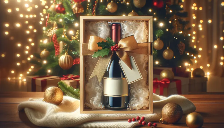 A bottle of wine is an ideal Christmas gift