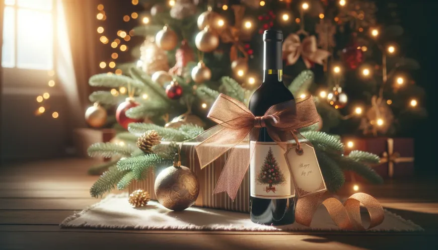 Vin roșu ca cadou de Crăciun