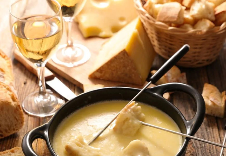 Fíon le fondue cáis 4 Fíon bán le fondue cáis