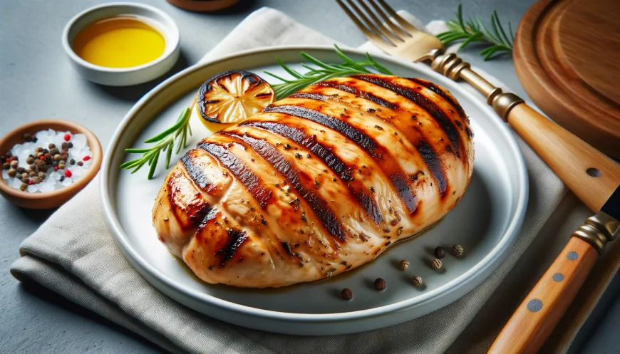 Grilled chicken fillet is a delicious wine and food combination