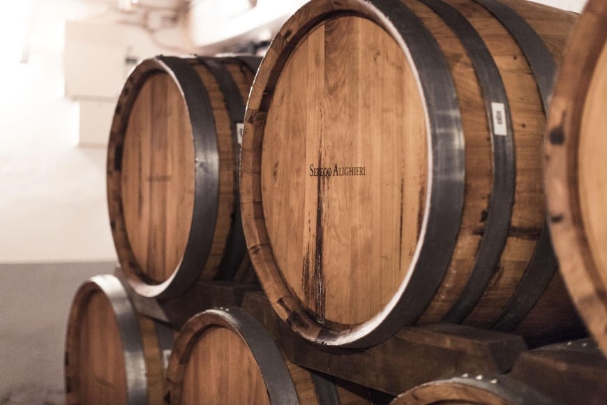 Wijnvaten gemaakt van kersenhout