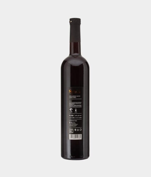 Syrah - Shiraz - Blato 1902 - Vrhunsko - back