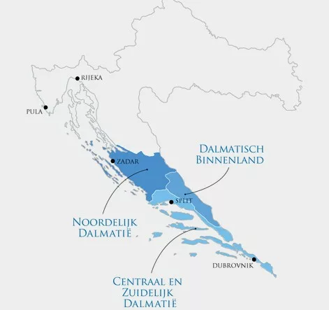 Dalmatien Wäin Regioun